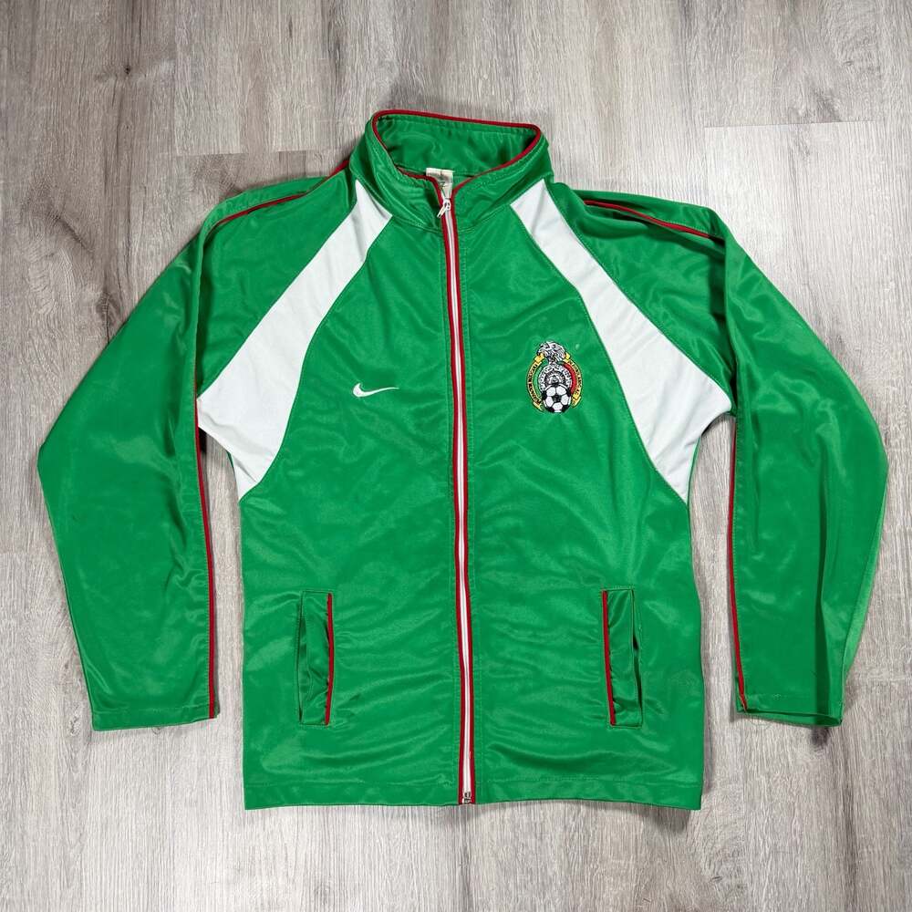 Vintage Mens Nike Mexico National Soccer Team Full-Zip Track Jacket
